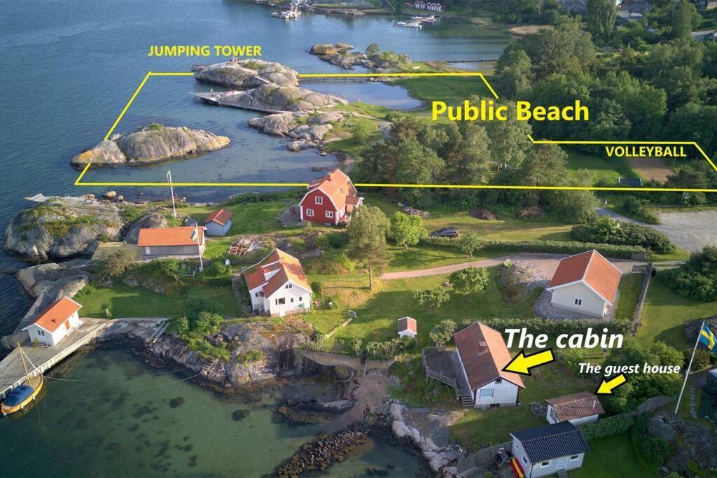 Cabin At The Sea Close To Public Beach With A Jumpingtower Hoviksnas Exterior photo